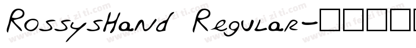 RossysHand Regular字体转换